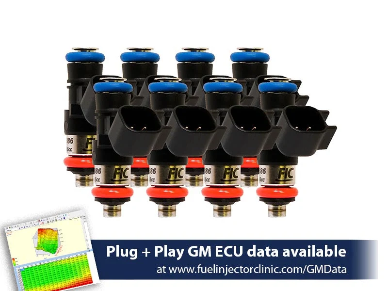 0660cc (72 lbs/hr at OE 58 PSI fuel pressure) FIC Fuel Injector Clinic Injector Set for LS3, LS7, LSA, L76, L92, and L99 engines (High-Z)