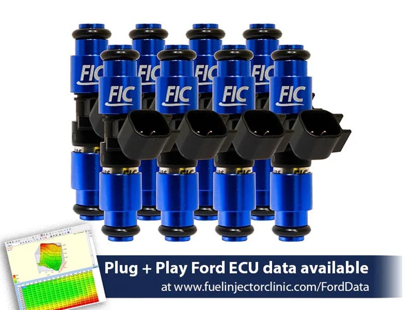 1200cc-D (130 lbs/hr at 58 PSI fuel pressure) FIC Fuel  Injector Clinic Injector Set for Ford F150 (2004+) Ford Lightning (1999-2004) Injector Sets