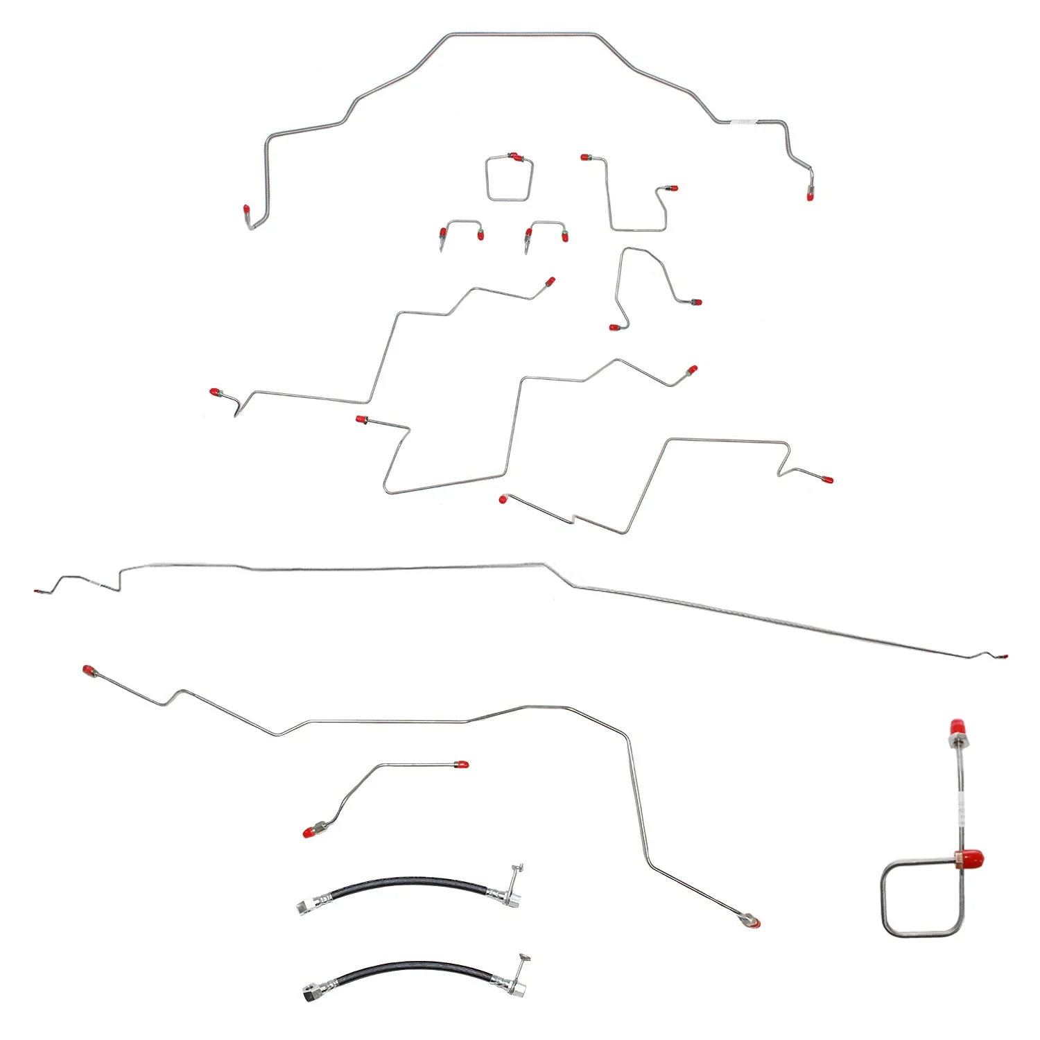 CBK0057- 01-02 Dodge Ram 2500 2wd, AWABS, Quad Cab/Short Bed, Manual, Disc; Complete Brake Line Kit - Image 2