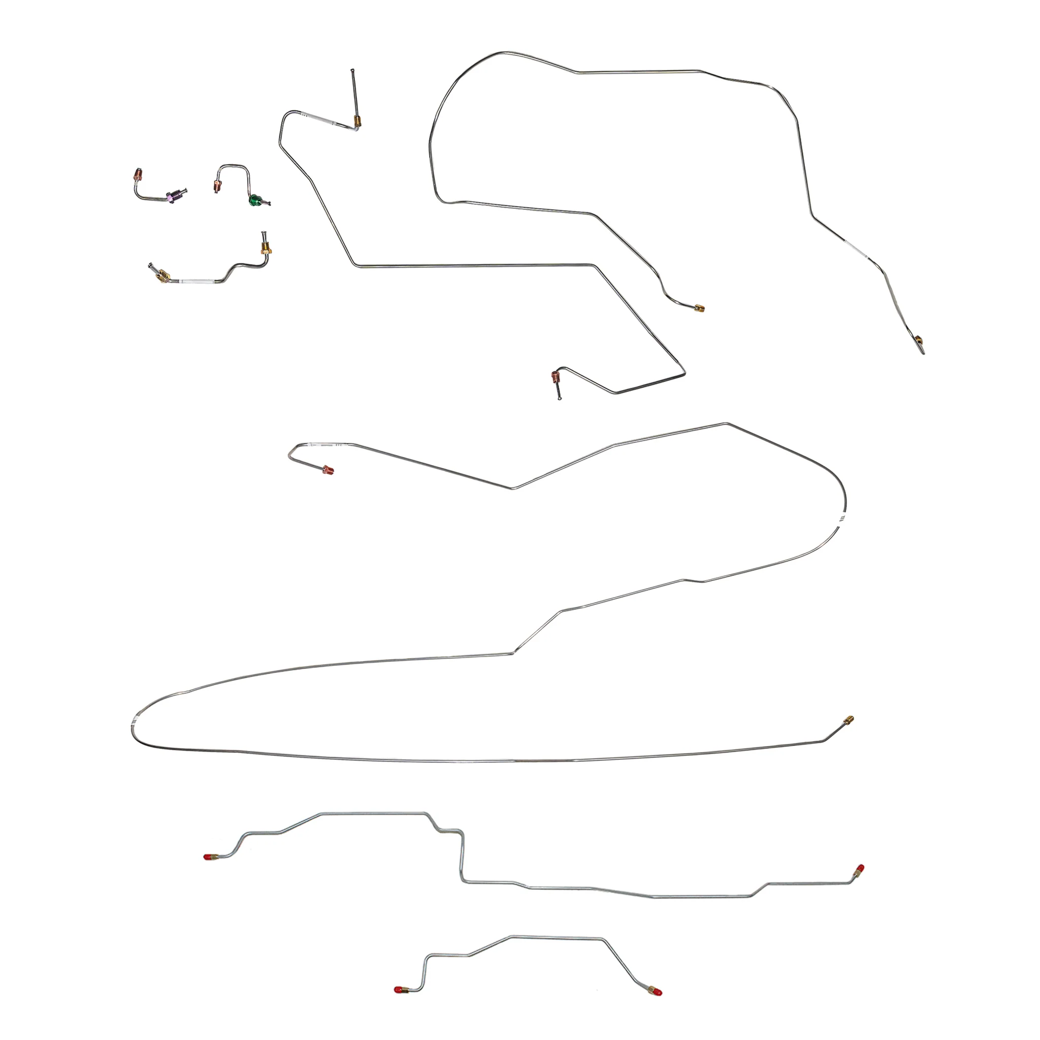 CBK0235- 94-95 Ram 1500, 2WD, RWABS, Drum; Complete Brake Line Kit