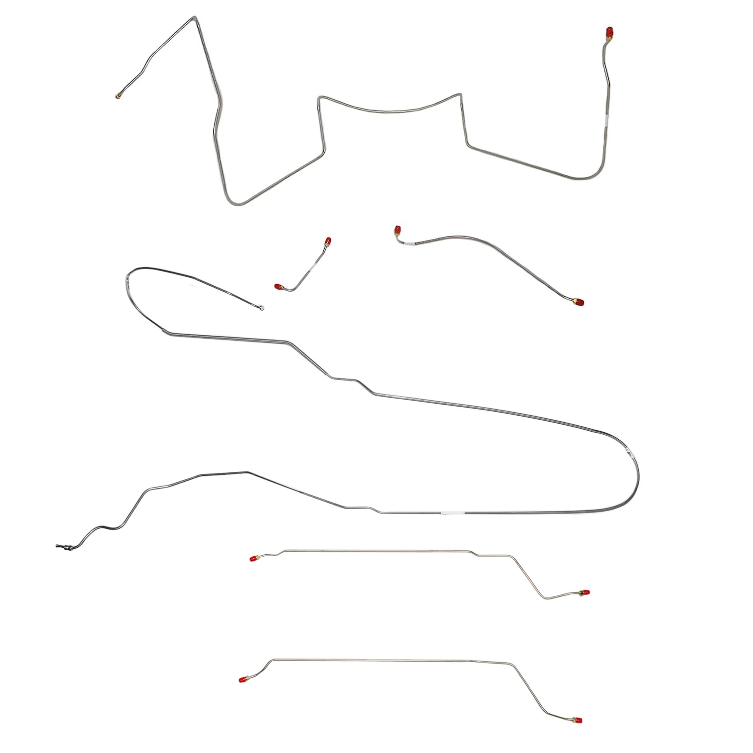CBK0438SS - 1964-65 Pontiac LeMans / GTO, w/ Power Drum, Convertible; Complete Brake Line Kit; Stainless