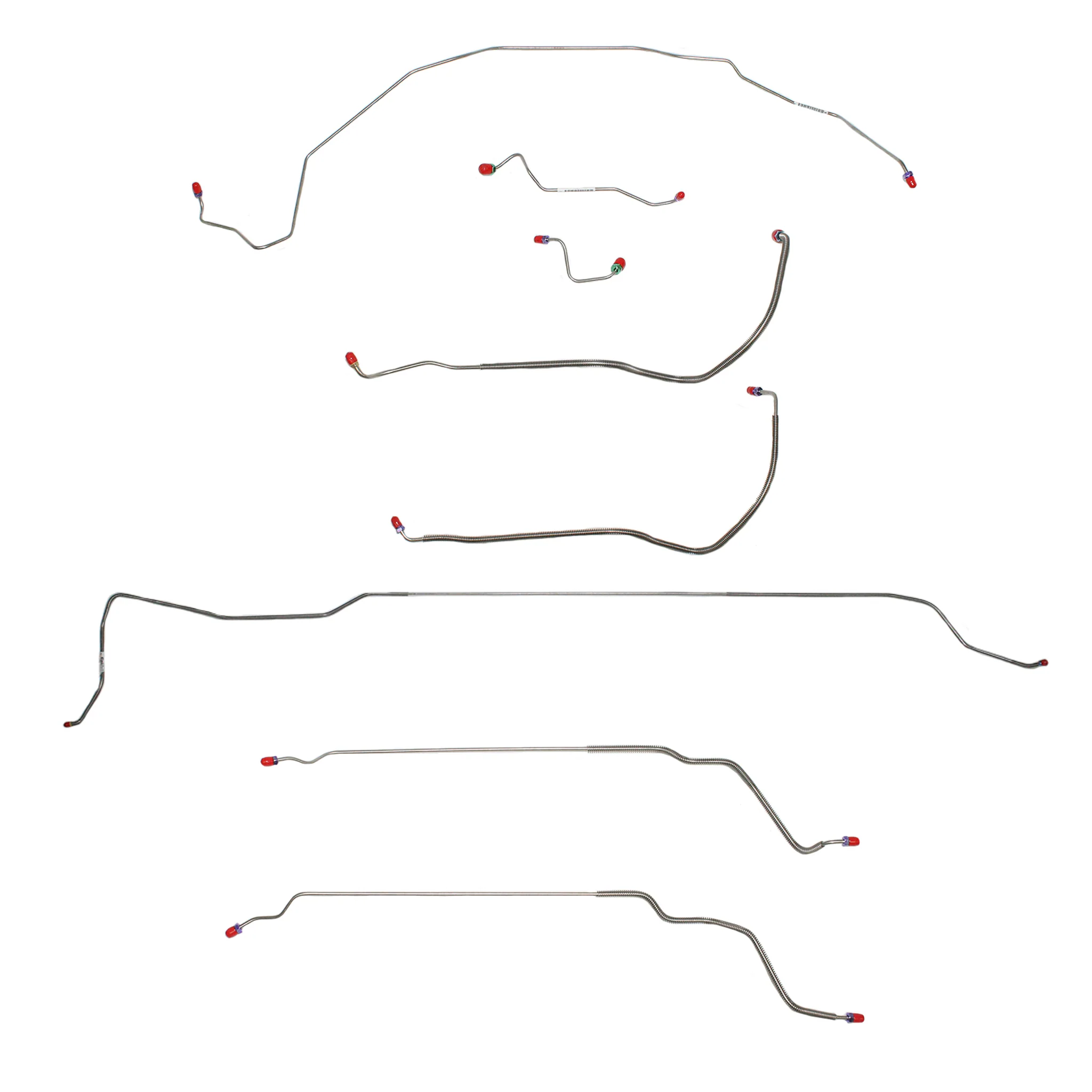 CBK0482SS - 1970 Buick Skylark / GS, Pontiac LeMans / GTO, Oldsmobile Cutlass / 442, w/ Power Disc, Convertible; Complete Brake Line Kit; Stainless