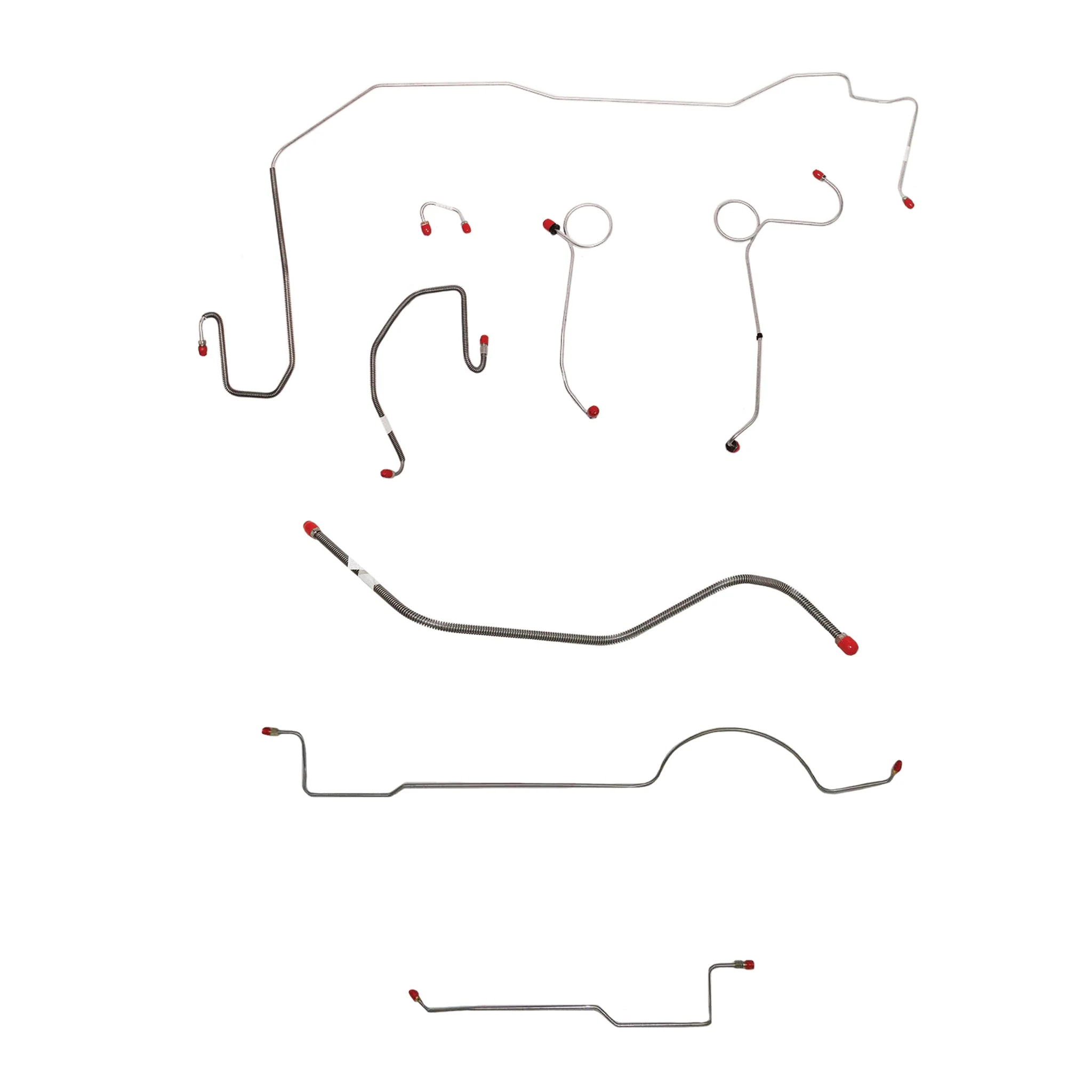 CBK0529- 1970-71 Plymouth Barracuda w/ Power Disc, Right Front Under Frame, 8-3/4'' or Dana Axle, w/ Hemi; Complete Brake Line Kit - Image 2