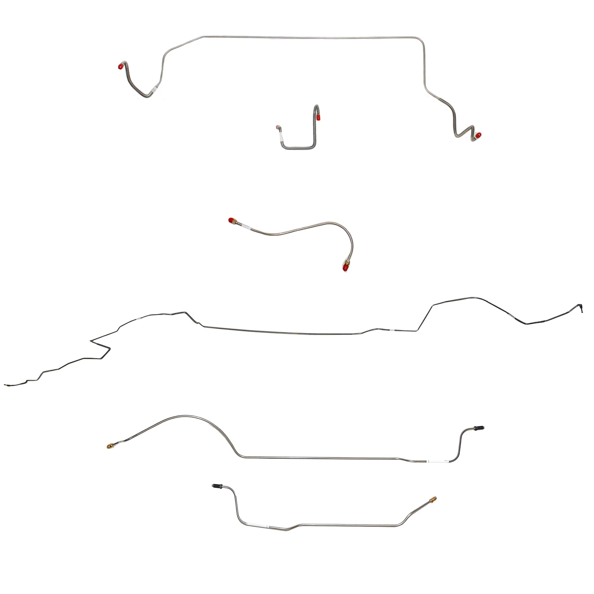 CBK0626- 1966 MOPAR B-body w/ Standard Drum, Right Front OVER Frame Straight Across Firewall, 8-3/4'' Axle; Complete Brake Line Kit