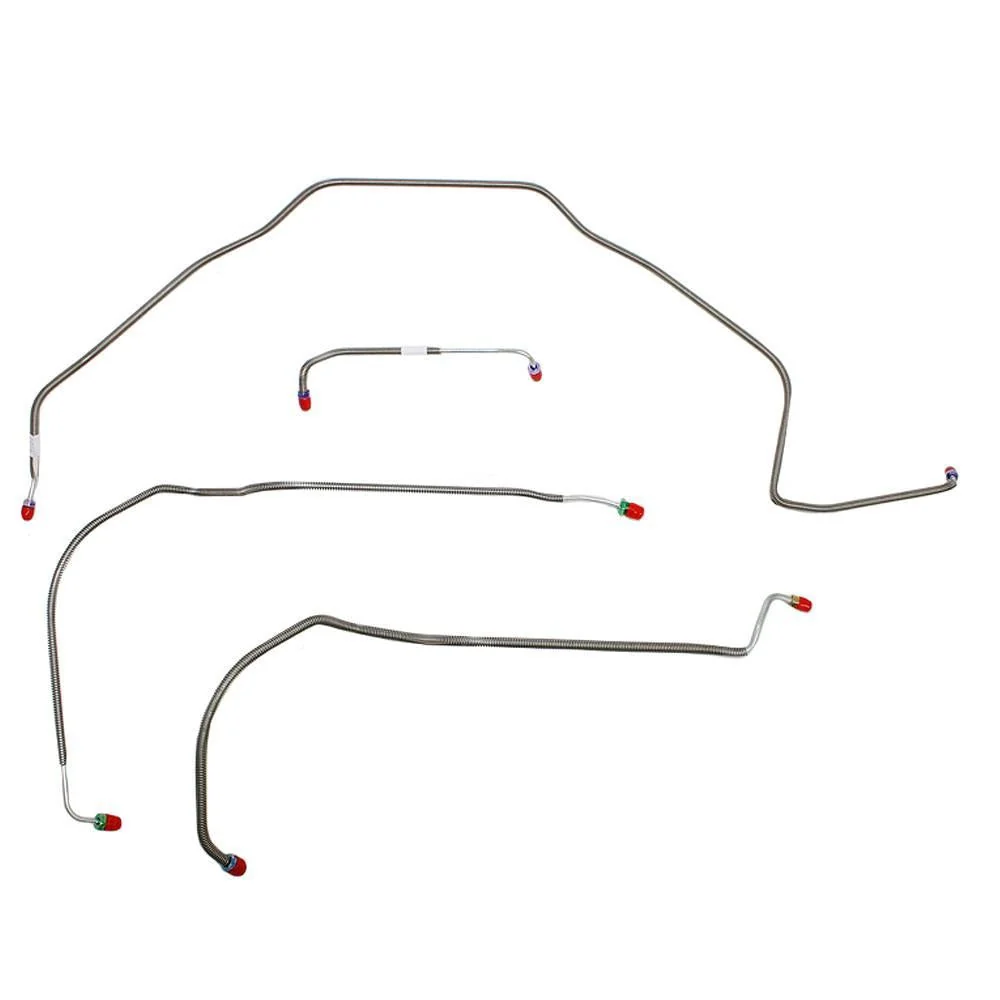 CKT7103- 71-72 Chevy Chevelle, Malibu, El Camino w/ Power Disc Brakes, Front 4pc Brake Line Set - Image 2