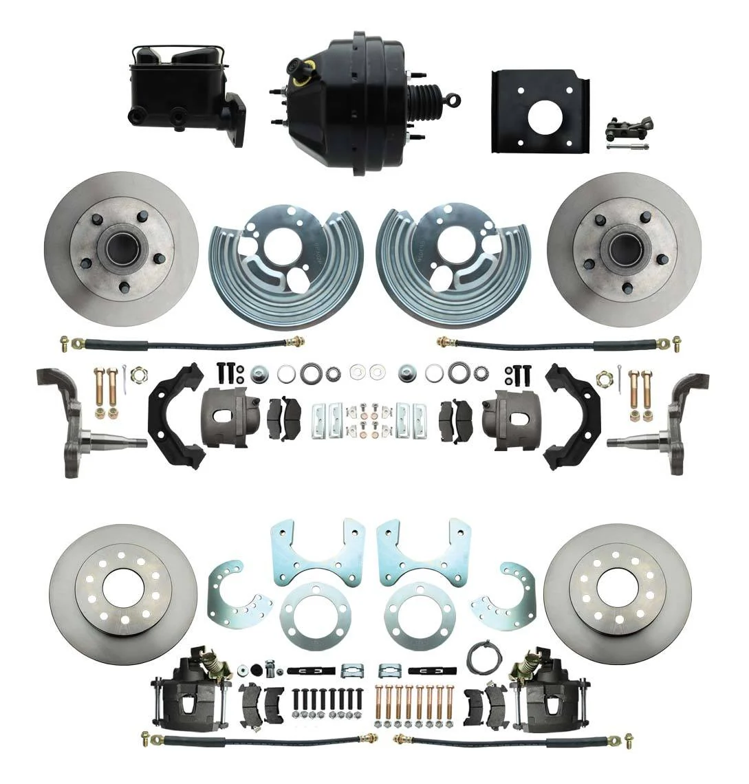 DBK6272834-BCK8536-2 - 1966-70 B Body 71-74 E Body O.E.M. Style Front & Rear Disc Brake Kit & Booster Conversion w/ Casting Numbers