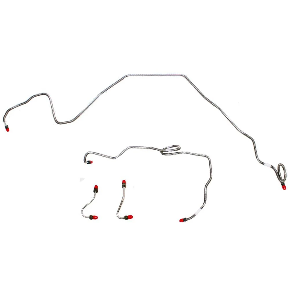 FKT8602- 86-89 GM F-Body w/ V8, Front Brake Line Kit, Early Design Fine Thread M/C - Image 2