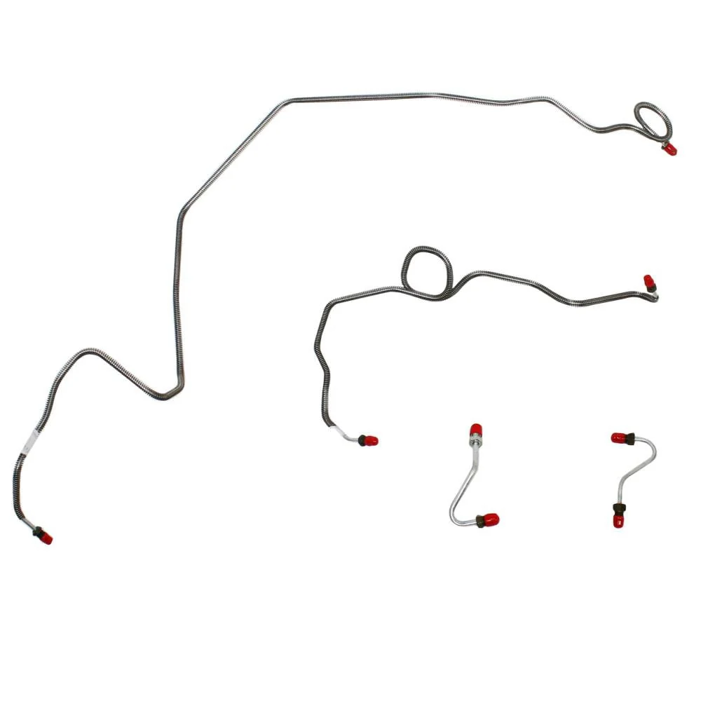 FKT8902- 89-92 Chevy Camaro/Pontiac Firebird w/ 5.0L/5.7L 8cyl, 2nd Design Course Threads in M/C, Front 4pc Brake Line Set