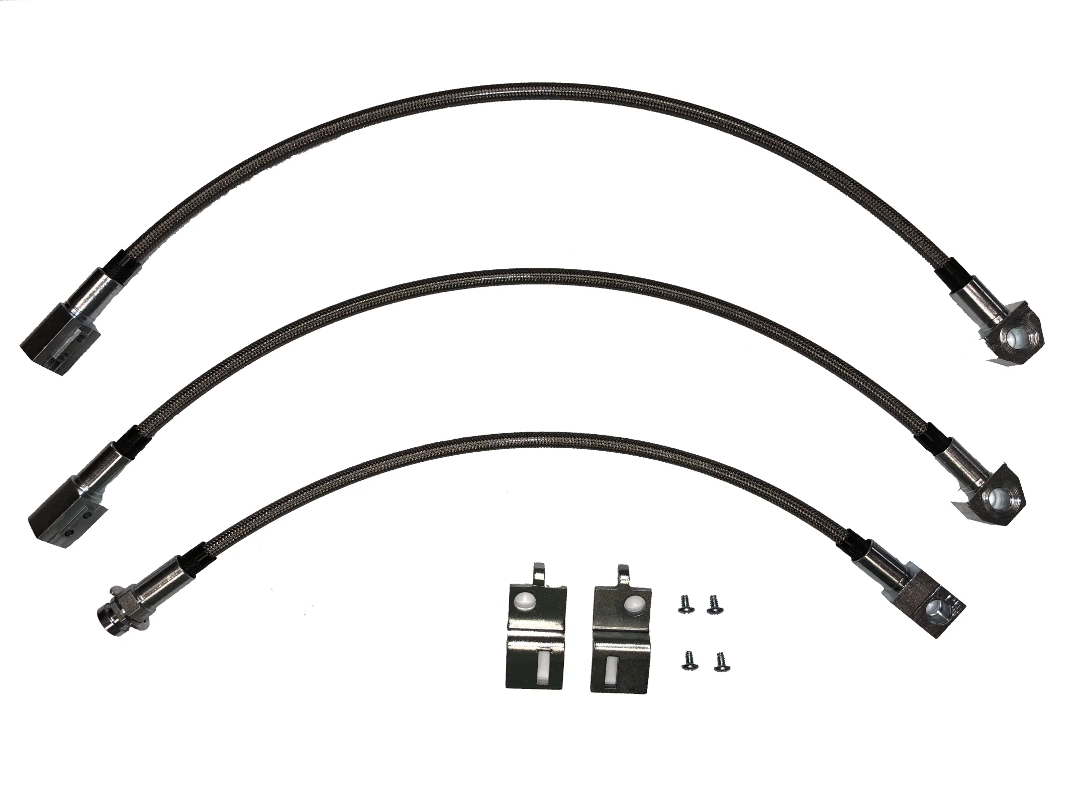 HSK0034SS - 68-69 Mopar B-Body, w/ 8 3/4 Inch Rear Axle Brake Hose Kit; Braided Stainless