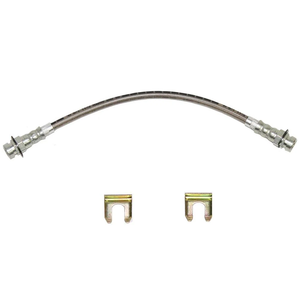 HSP4308SS- 67' Ford Mustang, Fairlane, Cougar; Front Disc Brake Flex Hose, 2 Required; Stainless
