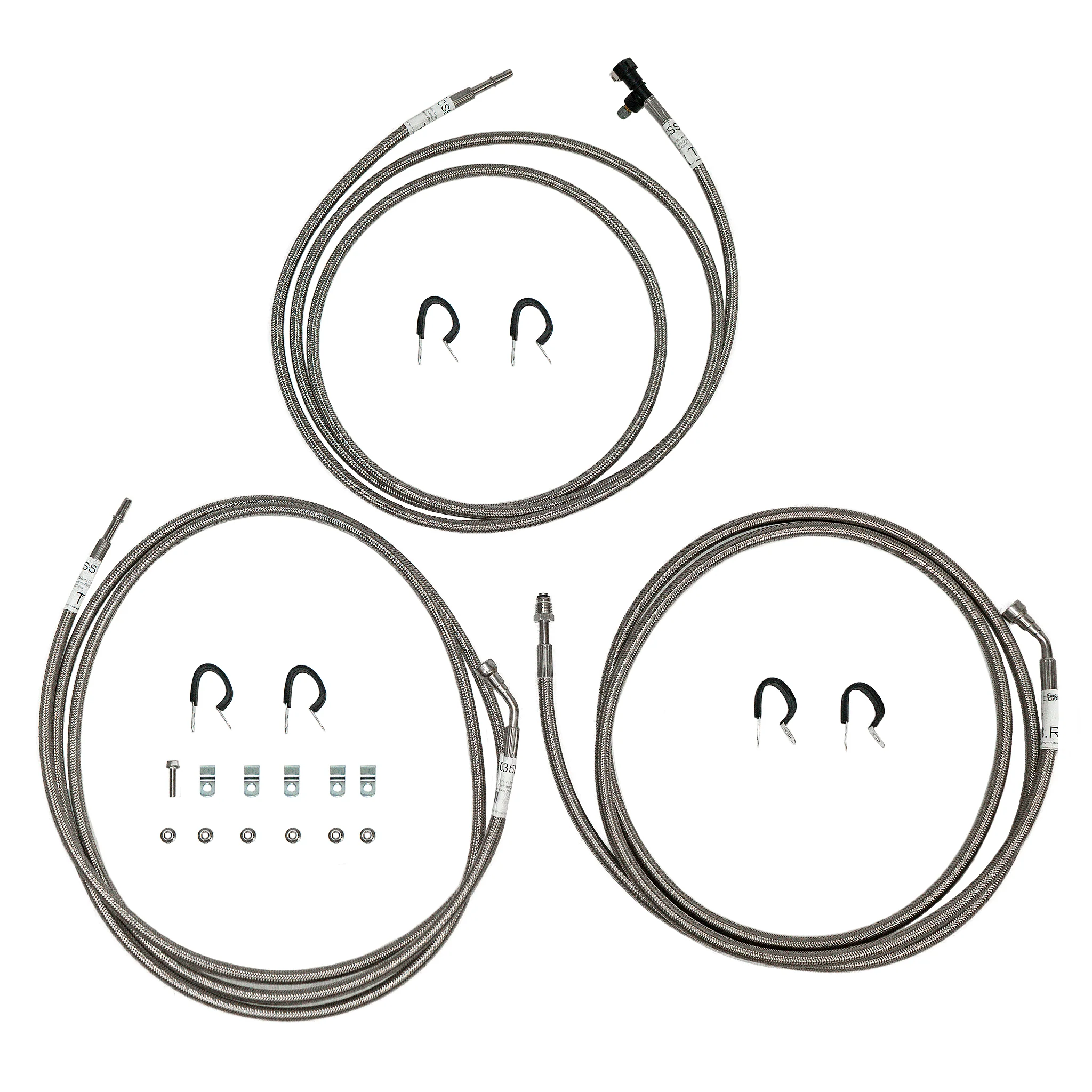 QFF0035SS - 99-05 Chevy Impala, Monte Carlo, Pontiac Grand Prix, Buick Regal, Century Complete Fuel Line Kit: Braided Stainless Steel