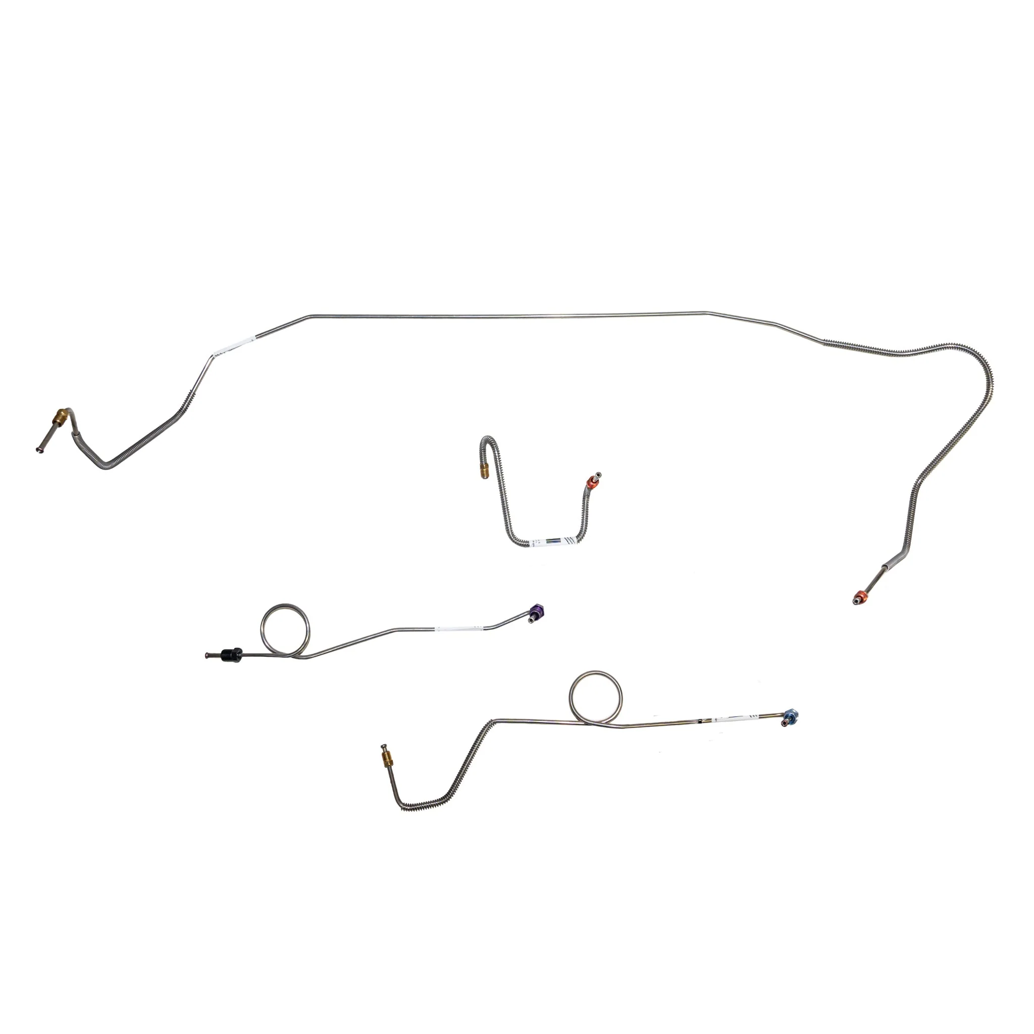 RKT6702- 67 Mopar B-Body, Standard Brakes w/ Right-Front Line Straight Across Firewall & Routes OVER Frame, Front 4 Line Kit - Image 2