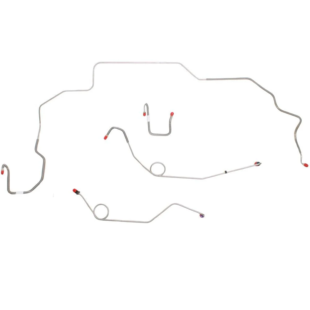 RKT6807- 68-70 Mopar B-Body, Hemi, Power Drum, 4pc, Right-Front UNDER Frame; Front Brake Line Kit - Image 2