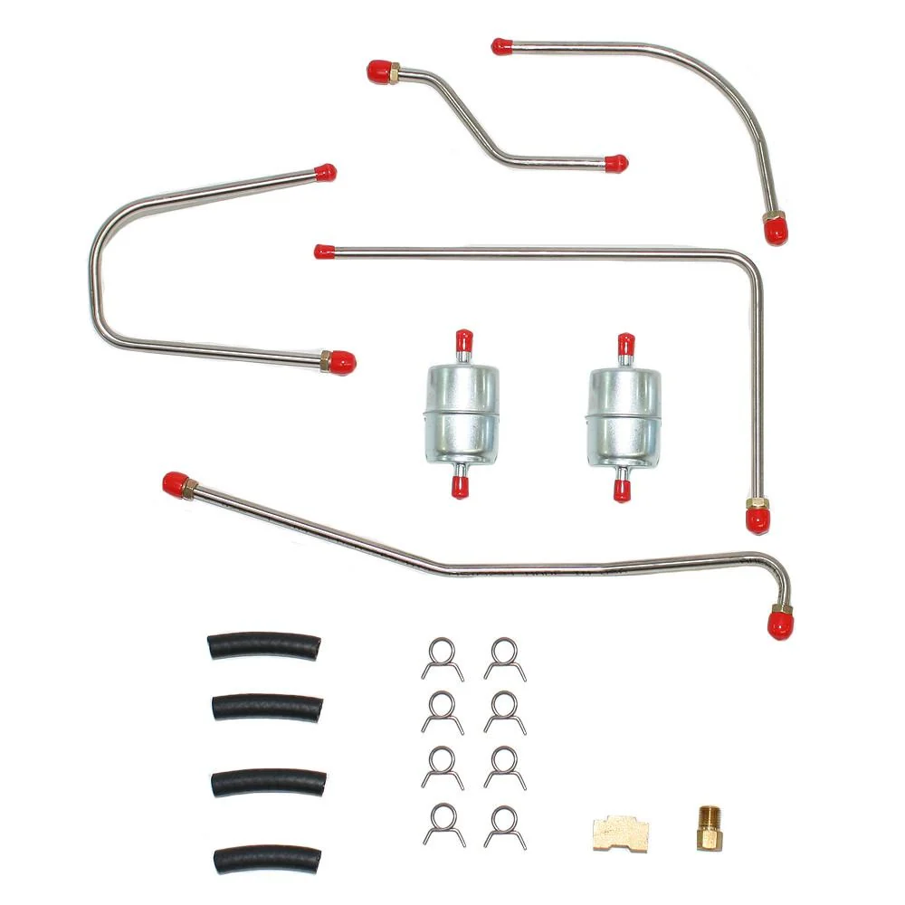 RPC6203- 62-63 Mopar B-Body 413/426CID Wedge, w/ Edelbrock Dual 4BBL Carbs, X-Ram, Pump to Carbs Fuel Line Set - Image 2