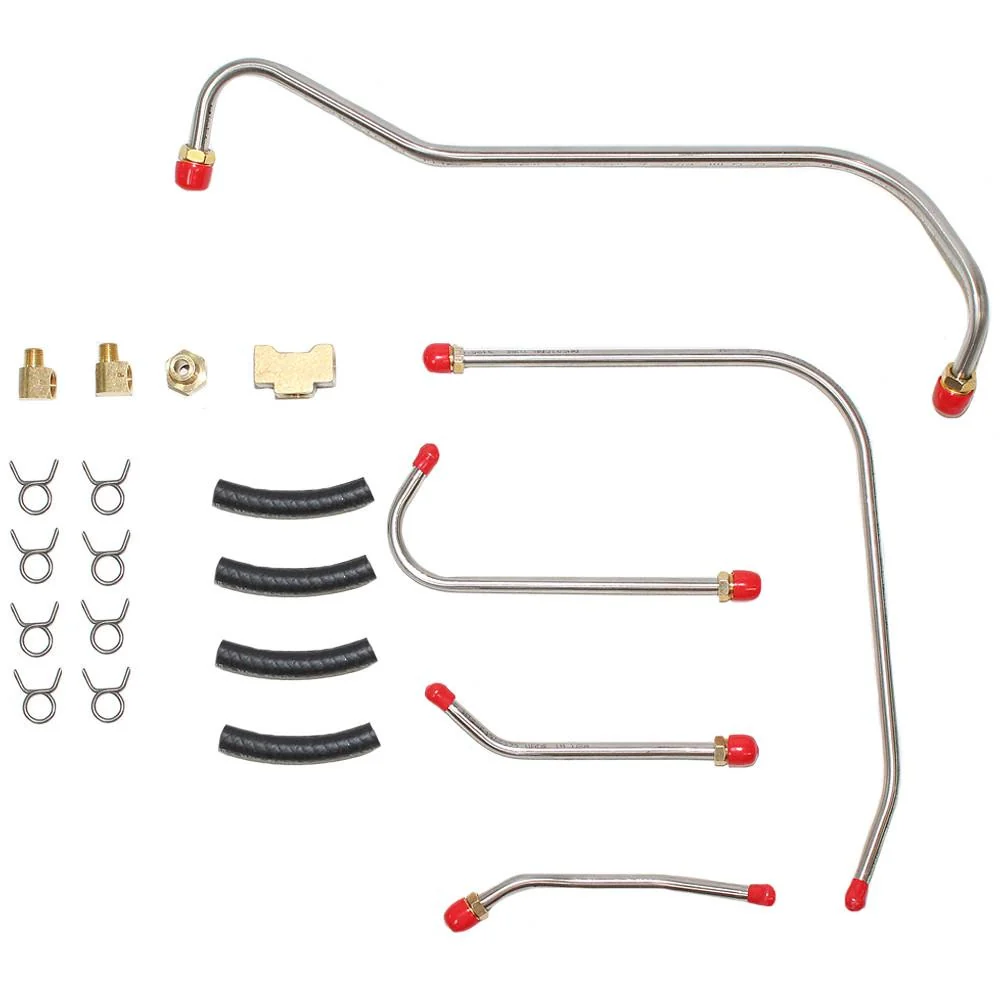 RPC6403- 64-68 Mopar B-Body Hemi X Ram w/ Dual Holleys, Front 5 Line Kit - Image 2
