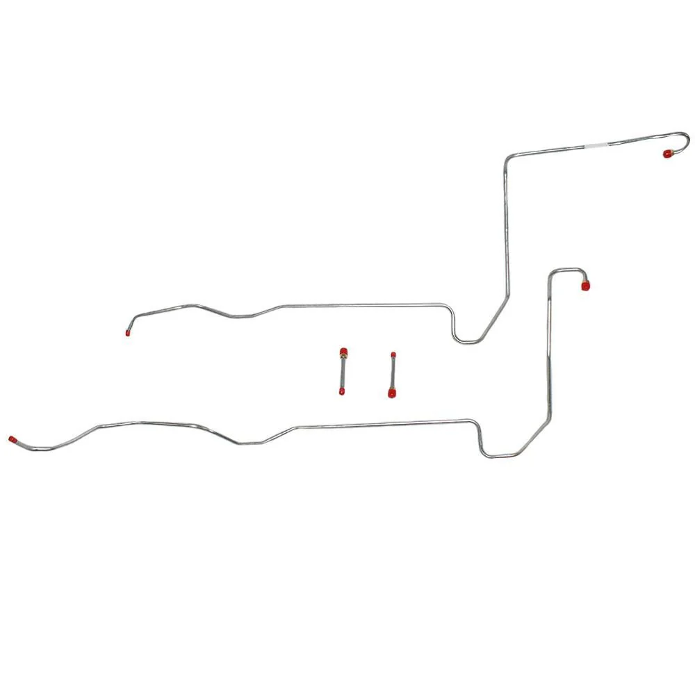 STC6601SS- 66' Ford Thunderbird w/ C-6 Transmission, 4pc Transmission Cooler Line Set; Stainless