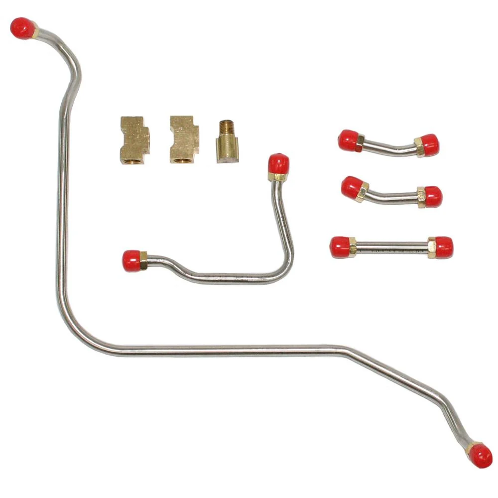 VPC6829- 68-69 Chevy Corvette, 427CID, 400/435 HP, 3x2 BBL Carbs; Pump to Carb Fuel Line (5 Lines & 2 Brass Tee Fittings)