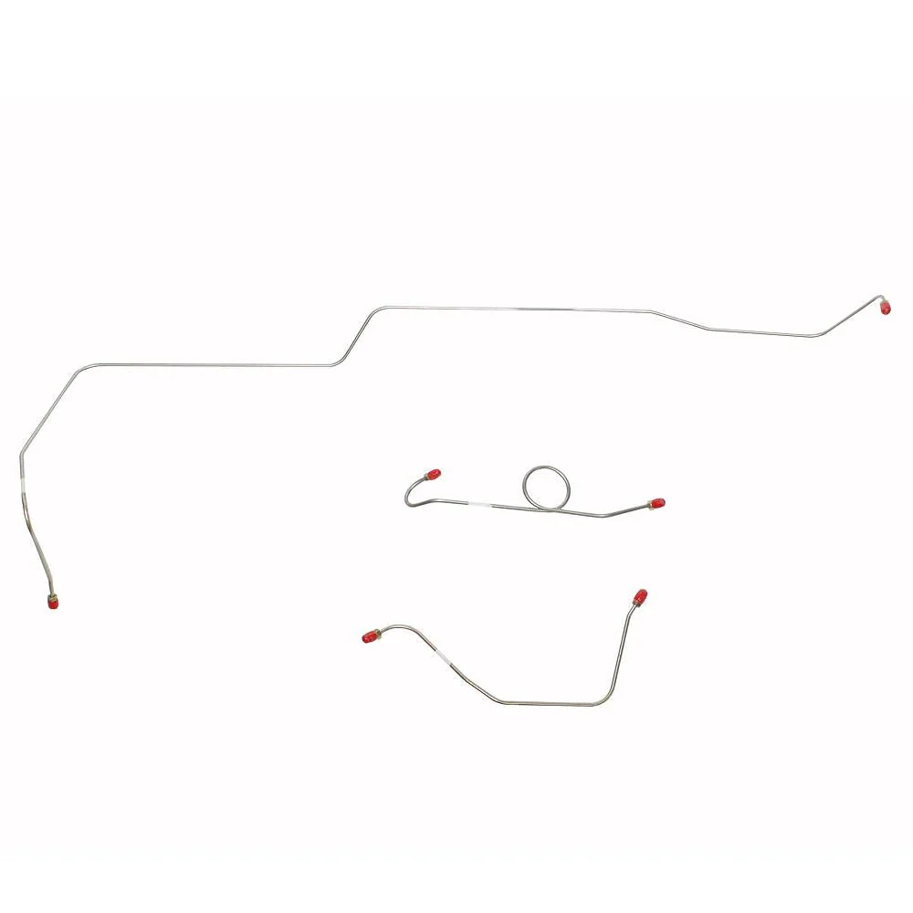 ZKT6402- 64-65 Ford Mustang, Power Drum Brakes, 3pc Brake Line Set - Image 2