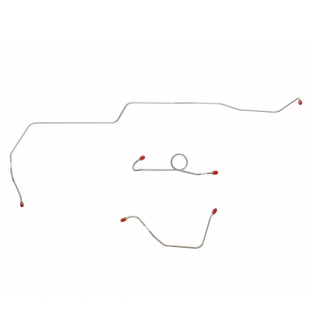 ZKT6602- 66 Ford Mustang w/ Power Drum Brakes, 3pc Front Brake Line Set