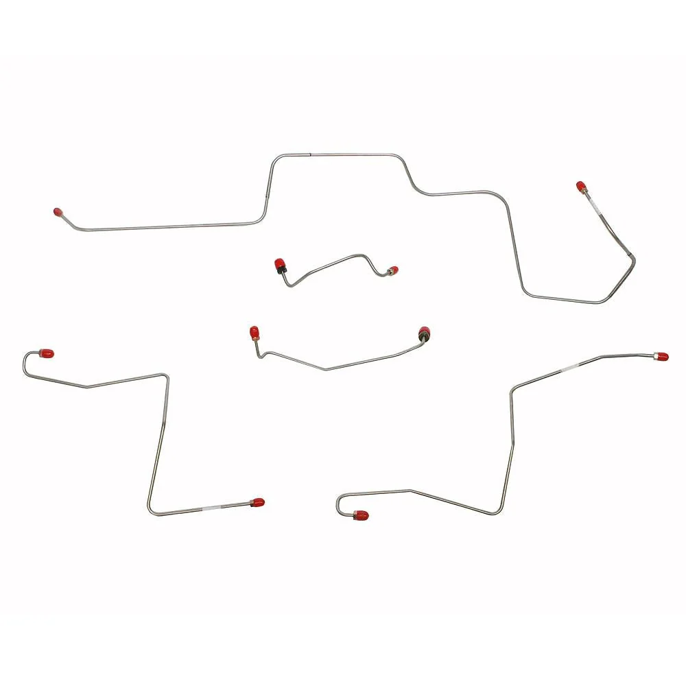 ZKT6705- 67-69 Ford Mustang w/ Power Drum Brakes, Front 5pc Brake Line Set - Image 2