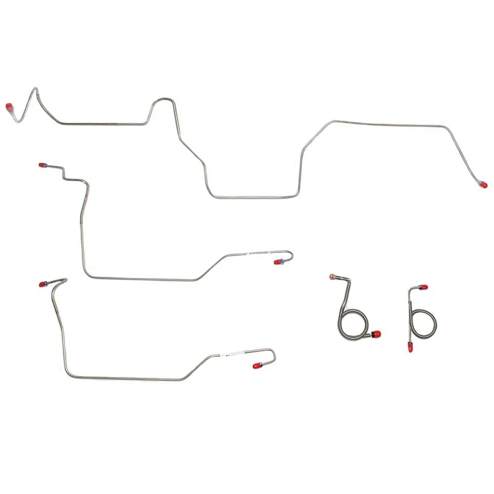 ZKT7102- 71-72 Ford Mustang, Mercury Cougar w/ Power Disc Brakes, Front 5pc Brake Line Set - Image 2